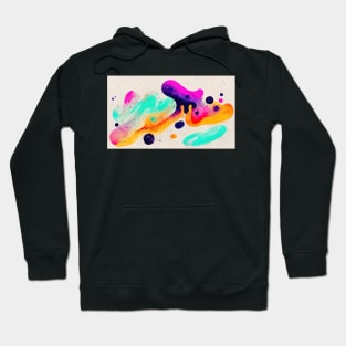 Modern Contemporary Abstract Watercolor Colorful Multicolored Cosmic Splash Galaxy Hoodie